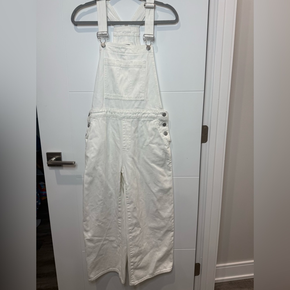 GAP wide leg overalls in WHITE size small‎ - Picture 2 of 11